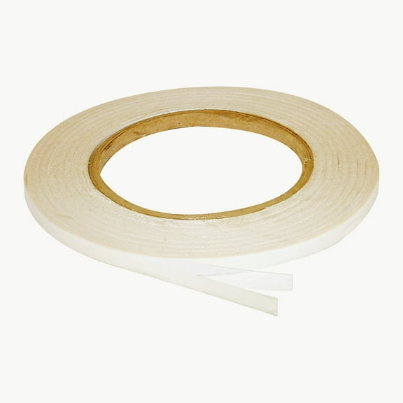 JVCC DC-1114 Double-Sided Film Tape [Rubber Adhesive]: 1/4 in. x 60 yds. (Clear)
