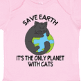 thumbnail image 4 of Inktastic Save Earth It's the Only Planet with Cats with Black Cat Boys or Girls Baby Bodysuit, 4 of 5