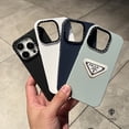 thumbnail image 4 of Funda De Silicona De Lujo 3D Triangle prad label Para iPhone14 13 12 Pro MAX 11 XS XR 14 Plus Negro Blanco Púrpura Azul Inspirado En El Diseño Suave, 4 of 4