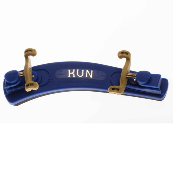 Kun Violin Shoulder Rest, Collapsible, 3/4-1/2, Blue Moon