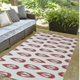 thumbnail image 3 of Simply Daisy 3' x 5' Red Ikat Tears Chenille Indoor/Outdoor Rug, 3 of 4