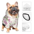 thumbnail image 3 of Fotbe Tulips Flowers Print Small Dog Sweater Hoodies Pet Grey Hooded Soft Fleece Sweatshirts with Pocket Fall Winter Puppy Cat Sweaters Warm Clothes-X-Large, 3 of 7