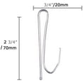 thumbnail image 2 of GANGTU 50-Pack Stainless Steel Curtain Pin Hooks, Heavy-Duty Metal Drapery Hooks for Window Curtains, Door Curtains and Shower Liners, Rust-Proof S-Hooks, Silver, 2 of 4