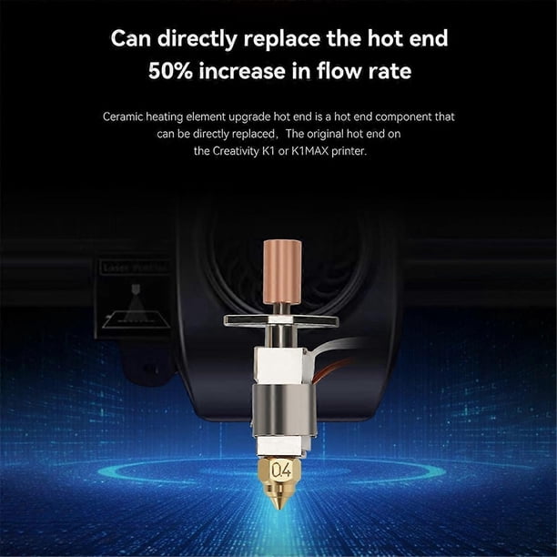 For Creality K1/ K1 Max Upgrade Hotend Kit Ceramic Heating Plate 550°C ...