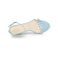 thumbnail image 4 of BLISSFUL STEP Women's Clear Block Heel Ankle Strap Heeled Sandals Sky Blue 8.5, 4 of 6