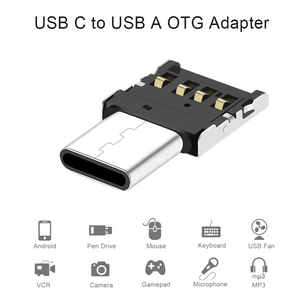 Alician Black Type-c to USB 3.1 Female Data Cable Adapter OTG Converter