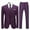 Dark Purple, variant on Mens 3 Piece Suit Set Blazer Tux Vest Suit Pants Jacket Formal