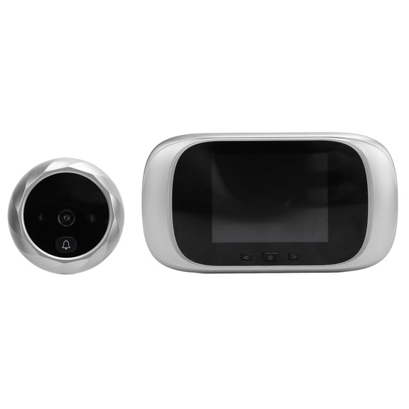 M Buder Mirilla Inteligente Timbre Visual Cámara de Puerta Pantalla LCD 2.8 Pulgadas (7.1 cm) Visión Nocturna Infrarroja Monitor de Seguridad en el Hogar Plata