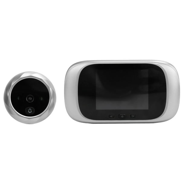 M Buder Mirilla Inteligente Timbre Visual Cámara de Puerta Pantalla LCD 2.8 Pulgadas (7.1 cm) Visión Nocturna Infrarroja Monitor de Seguridad en el Hogar Plata