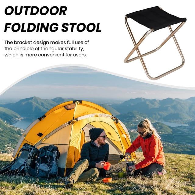 LJNYFDC Portable Outdoor Chair High Stability Folding Chair Waterproof Strong Load Bearing Compact Portable Collapsible Stool