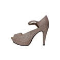 thumbnail image 3 of SANDALIA VESTIR LEON MUJER DAMA SHELL CREMA GLITTER 9790 LEON 9790, 3 of 3
