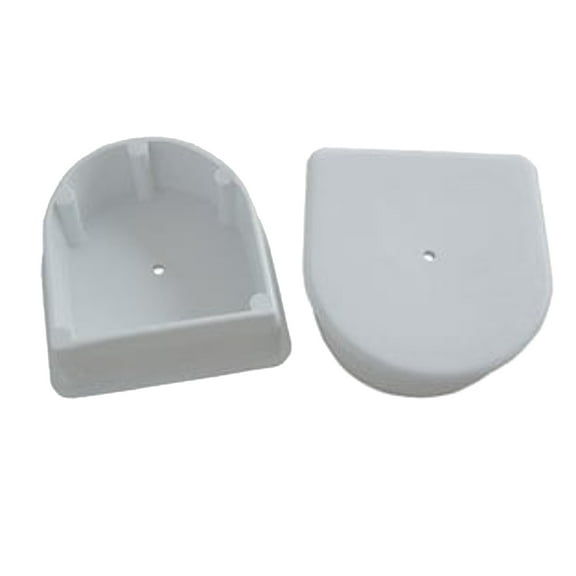 Dock Edge Premium PVC Dock Bumper End Plug, Pack of 2 White