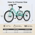 thumbnail image 4 of Lilypelle Adult Mountain Tricycle, 7 Speed 3 Wheel Bike, 24/26/27 Inch Adult Trikes w/ Front Suspension, All Terrain Tires, Large Rear Basket, Disc Brakes, Bottle Cage for Seniors, Women, Men, 4 of 8