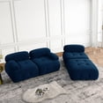 thumbnail image 3 of Modular Sectional Sofa, Button Tufted Designed and DIY Combination,L Shaped Couch with Reversible Ottoman, Navy Velvet, 3 of 5