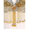 thumbnail image 7 of TiaoBug Women's Belly Dance Professional Outfits Indian Dancing Stage Performance Costume White One Size, 7 of 7