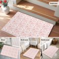 thumbnail image 5 of 2x3 Ft Entryway Area Rug, Pink Botanical Kitchen Rug Runner Washable Floor Mat, Watercolor Rustic Tree Abstract Non Slip Indoor Door Mat Throw Carpet for Bathroom Living Room Bedroom, 5 of 8