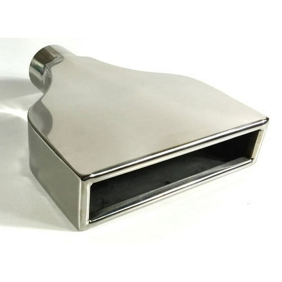 Exhaust Tip 7.75 X 2.25" Outlet 10.00" Long 2.50" Inlet Rolled Rectangle W225775-250-CMSS Stainless Steel Wesdon Exhaust Tip