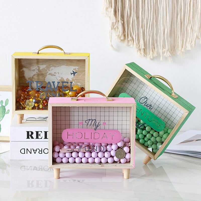 childrens wooden money box