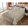 thumbnail image 4 of Ambesonne Nature Fitted & Flat Sheet with Sham 3 Pcs Set, Leaves in Warm Colors Art, Twin XL, Pale Orange and Earth Yellow, 4 of 5