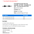 thumbnail image 2 of Front Right Passenger Side Axle Assembly - 221 Type - Compatible with 2007 - 2013 Mercedes Benz S550 2008 2009 2010 2011 2012, 2 of 2