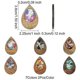 thumbnail image 4 of Pendants For Women 14Pcs 7 Colors Walnut Wood Resin Pendants with Glitter Powder 26-27s, 4 of 5
