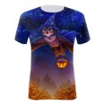 thumbnail image 5 of Tops Para Mujer Salir Tops Camiseta Casual Holloween Impreso Cuello Redondo Blusa de Manga Corta Odeerbi  ODB150251, 5 of 5