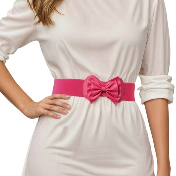 Versatile Stretch Belt For Women With Bowknot Decoration Elegant Elastic Waistband For Everyday Wear Fashion Accessory For All Seasons