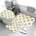 Bathroom Rugs Sets 3 Piece Car Capybaras Absorbent Bathroom Mat Rugs Non Slip, Toilet Seat Lid