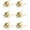 6 Pack, variant on EHOMEWARE 2 Pcs Gold Door Handles, Satin Brass Door Knobs Interior, Passage Door Knobs Heavy Duty Constructions, Keyless Hallway Closet Door Knobs, Modern Door Levers