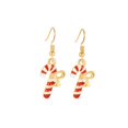 thumbnail image 3 of Juego de pendientes de botón navideños para mujer 2025, pendientes de aro con decoración de alce, árbol de Navidad, muñeco de nieve y luna, joyería para oreja perforada, regalo, 3 of 5