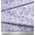 thumbnail image 3 of Soimoi Polyester Crepe Fabric Leaves & Grandiflora Roses Floral Decor Fabric Printed Yard 42 Inch Wide, 3 of 3