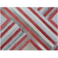 thumbnail image 3 of Exquisite Rugs Natural Hide Red/Multi Leather Hide Hand-Tufted Area Rug, 3 of 5