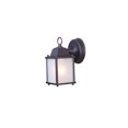 thumbnail image 1 of Builder's Choice 1-Light Matte Black Wall Light With Frosted Glass, 1 of 2