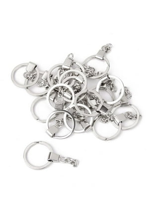  Paxcoo 100 Pcs Metal Swivel Lanyard Snap Hook with Key Rings  (Silver) : Office Products
