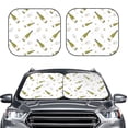 thumbnail image 2 of Windshield Sun Shade, Cartoon Champagne Print Foldable Car Sun Shade Windshield For Front, 2 Pieces, 2 of 4