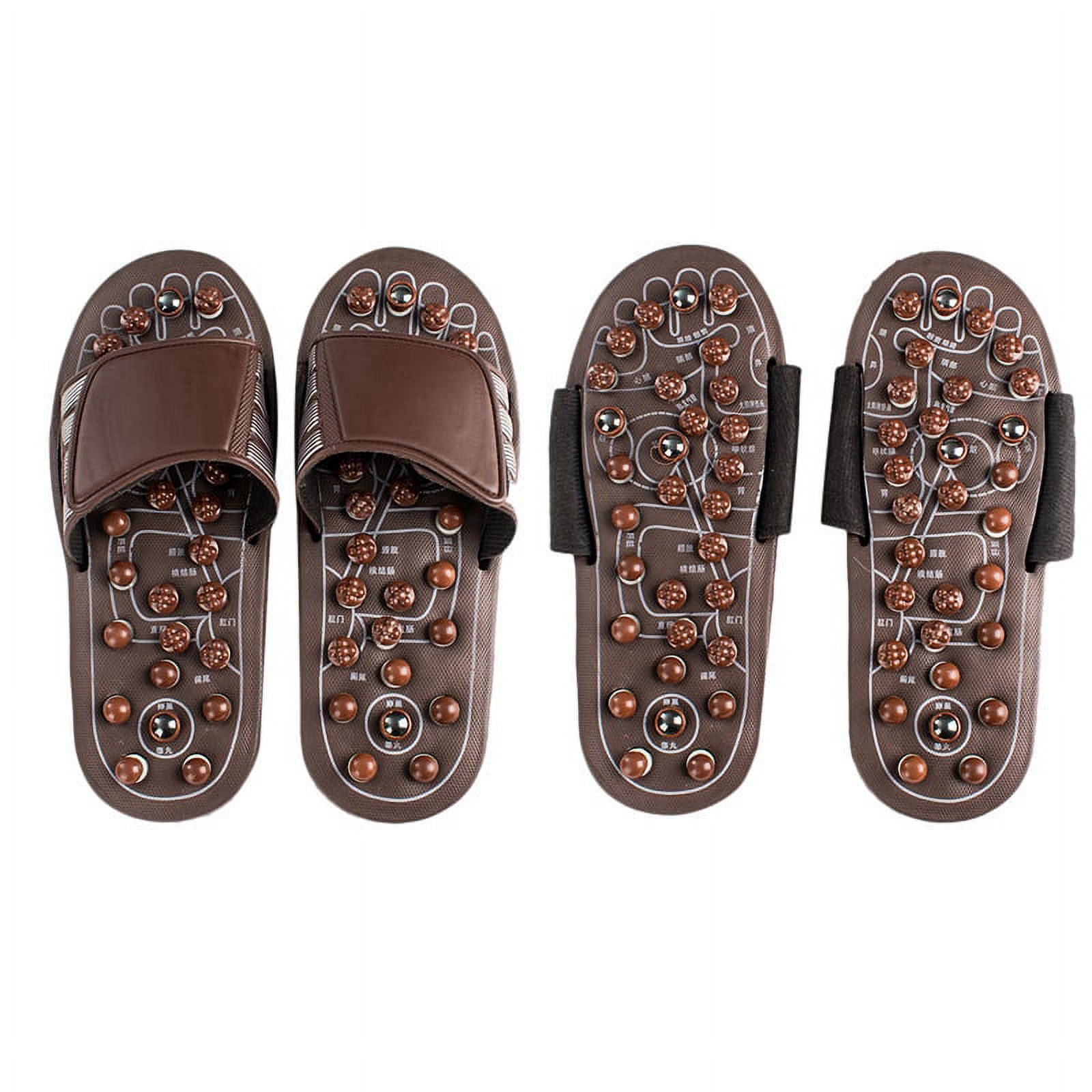 2 Pair Acupressure Foot Massager Massage Slippers Shoes Reflexology Sandals Relief Plantar Fasciitis Arthritis for Men Women, S & L