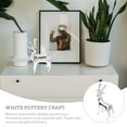 thumbnail image 4 of Shisuyan 1Pc Creative Deer Ornament Desktop Ornament White Pottery Craft Home Decration, 4 of 8