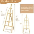 thumbnail image 4 of IAJXWI Art Easel Stand for Painting, Adjustable Wooden Easel Stand, Display Easels for Wedding Sign Poster Gift, 4 of 10