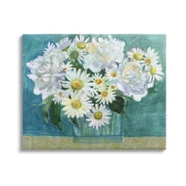 Stupell Industries Mixed White Flower Blossoms Layered Collage Drawing Painting Gallery Wrapped Canvas Print Wall Art, Design by Maret Hensick