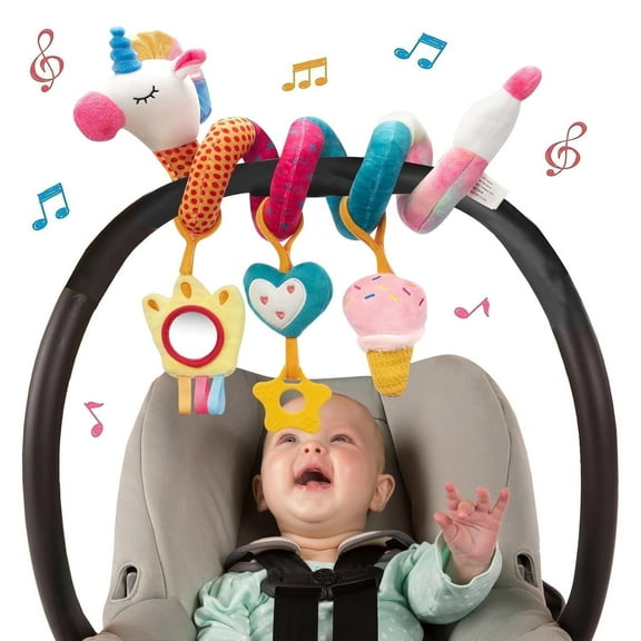 Car Seat Toys, Baby Girl Toys 0-6 Months, Infant Spiral Stroller Toys, Newborn Girl Gifts for 0 3 6 9 12 24 Months