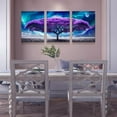 thumbnail image 3 of Canvas Wall Decor For Bedroom Frame Wall Art For Living Room Purple Tree Wall Painting Artworks Inspiration Wall Pictures For Office Modern Aurora Prints Dining room Decorations 3 Piece, 3 of 6