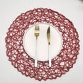 thumbnail image 6 of SPRING PARK Round Paper Fiber Woven Place Mats/Dining Mat/Decoration for Table/Heat Insulation Round Natural Placemats No-Slip Pads, 6 of 7