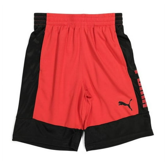 PUMA BOYS SHORTS - RED BLACK SZ XLARGE 18 20 - ATHLETIC BASKETBALL SOCCER