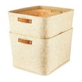 thumbnail image 2 of Mainstays Large Felt Basket, Oatmeal, Set of 2, 2 of 5