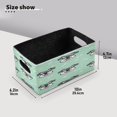 thumbnail image 3 of 2 Pack Foldable Felt Storage Cubes 10.1×6.3×4.7in Open Home Storage Bins for Organizing Shelf, Mint Schnauzers Printed, 3 of 6