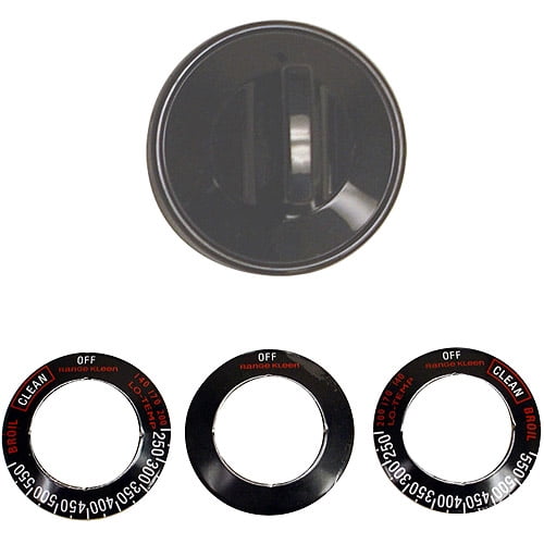 Range Kleen 6-Piece Single Replacement Knob Kit, Gas Ranges, Black