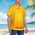 thumbnail image 5 of Balery Yellow Lemon Print Men's Hawaiian Shirts Short Sleeve Beach Shirt Relaxed Fit Vacation Button Down Shirts-Small, 5 of 9