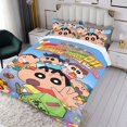 thumbnail image 3 of Crayon Shin-chan Conjunto de sábanas temático, trío de piezas, cómodo y amigable con la piel, diseño único, regalo de decoración para el hogar para familiares, amigos y fans,135cm *200cm, 3 of 6