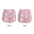 thumbnail image 5 of Lsque Rabbit And Flower Printed Women's Running Shorts with Liner Pockets,Elastic Quick Dry Workout Athletic Gym Yoga Shorts,Womens High Waist Shorts-X-Large, 5 of 9