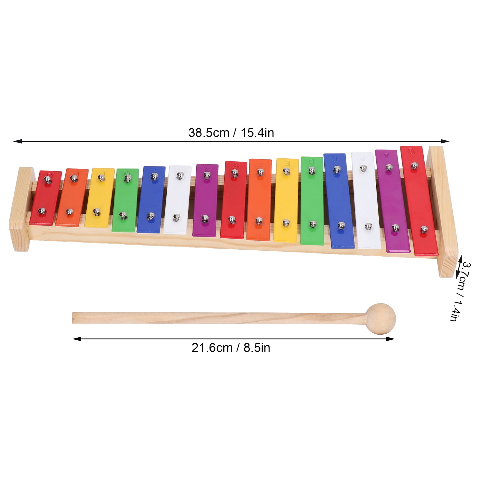 15 Notes Xylophone Colorful Educational Xylophone Instrument with